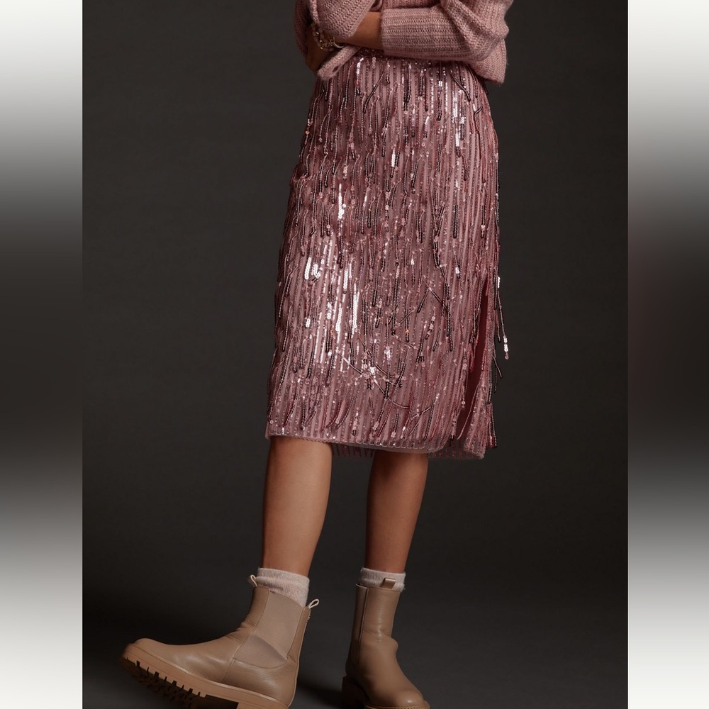 NWT Anthropologie Maeve Sequin Skirt - Picture 3 of 6